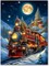 Christmas Train Diamond Painting Kit for Adults – 5D Full Drill DIY Gem Art for Beginners, Home Wall Décor, 12 x 16 Inch